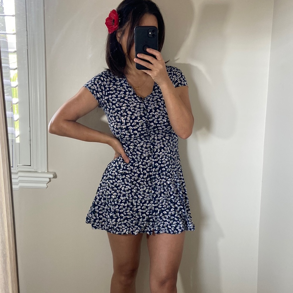 Band of Gypsy Cute floral button down dress
